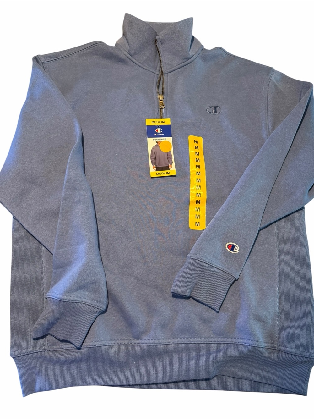 Champion Men’s Quarter-Zip Sweater — Dusty Blue